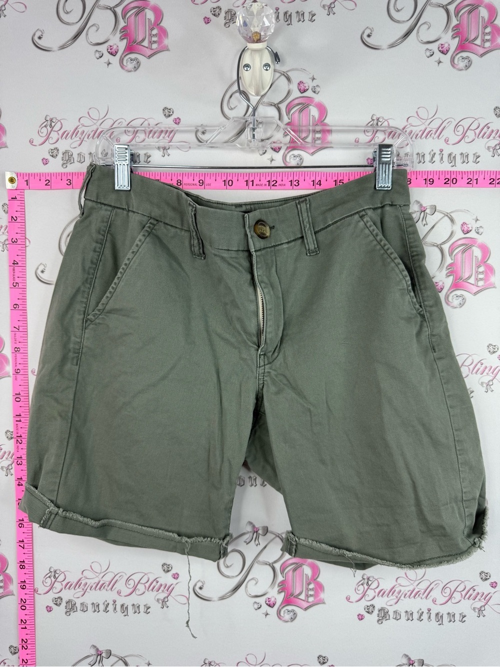 American Eagle Outfitters Olive Green Women's Bermuda Shorts